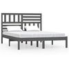 vidaXL Cadru de pat, gri, 160x200 cm, lemn masiv de pin
