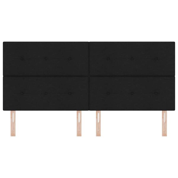 vidaXL Cap de pat cu &icirc;nălțime ajustabilă Negru 200 cm țesătură