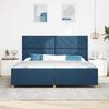 vidaXL Cadru de pat cu headboard albastru 200 x 200 cm țesătură