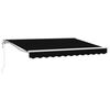 vidaXL Cort electric retractabil Negru 3 x 2,5 m
