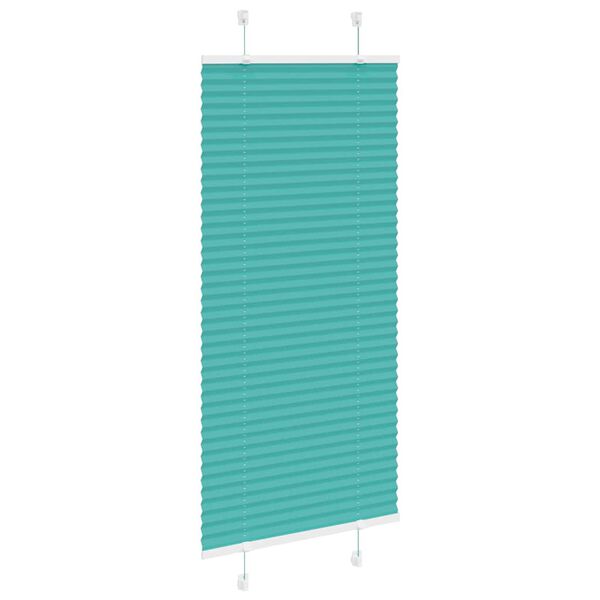 vidaXL Jaluzea plisată verde petrol 65x150 cm Lățime țesătură 64,4 cm