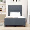 vidaXL Pat cu arcuri cu headboard Gri &icirc;nchis 120 x 190 cm Catifea
