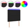 vidaXL Tăblie de pat cu LED, negru, 100x5x118/128 cm, piele ecologică