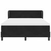 vidaXL Pat cu arcuri cu saltea cu headboard Negru 140 x 200 cm Catifea