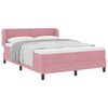 vidaXL Pat cu arcuri cu saltea cu headboard Roz 140 x 200 cm Catifea
