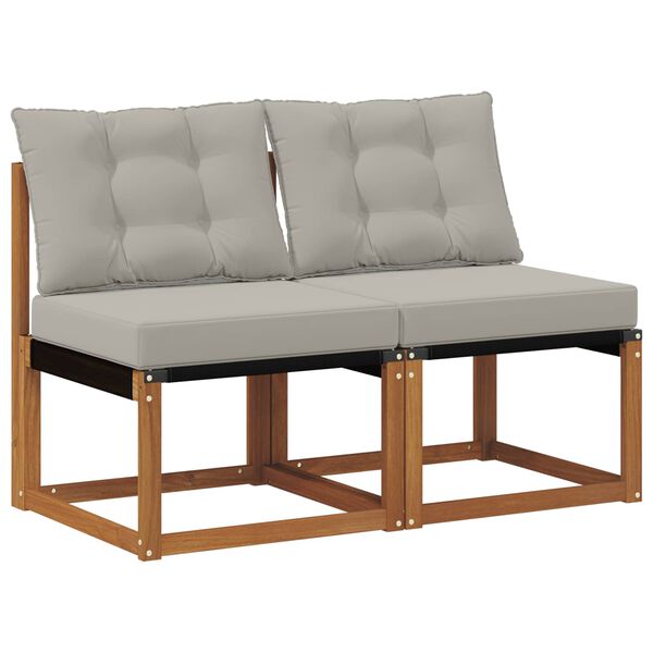 vidaXL 2 Bucată Canapea centrală pentru exterior