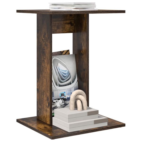 vidaXL Masă laterală Stejar fumuriu 45 x 40 x 62,5 cm Lemn compozit