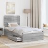 vidaXL Cadru de pat cu headboard Gri Sonoma 90 x 190 cm Lemn compozit