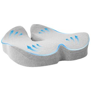 vidaXL Pernă pentru șezut Gri deschis 50 x 43 x 10 cm Spumă cu Memorie