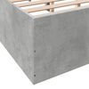 vidaXL Cadru de pat, gri beton, 135x190 cm, lemn prelucrat