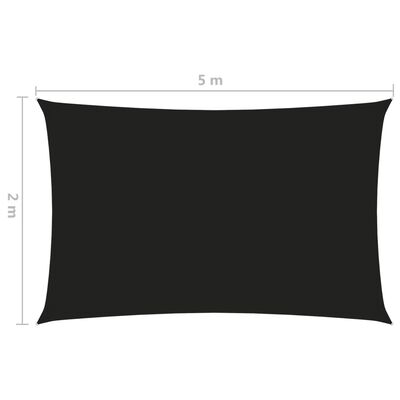 vidaXL Parasolar, negru, 2x5 m, țesătură oxford, dreptunghiular