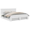 vidaXL Cadru de pat cu headboard Alb 180 x 200 cm Lemn compozit