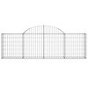 vidaXL Coșuri gabion arcuite 50 buc, 200x30x60/80 cm, fier galvanizat