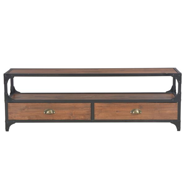 vidaXL Comodă TV cu 2 sertare, 120 x 30 x 40 cm, lemn masiv din pin