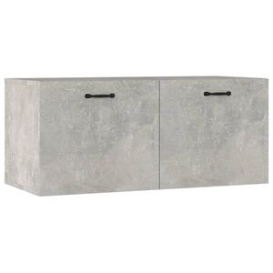 vidaXL Dulap de perete, gri beton, 80x36,5x35 cm, lemn compozit