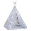 vidaXL Cort de copii teepee cu geantă, gri, 115x115x160 cm, poliester