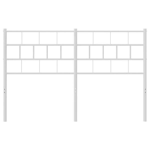 vidaXL Tăblie de pat metalică, alb, 150 cm