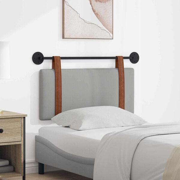 vidaXL Cap de pat suspendat Pe perete Gri nori 90 x 55 x 5 cm PU antic