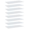 vidaXL Plăci rafturi 8 buc. alb extralucios 80x30x1,5cm lemn prelucrat