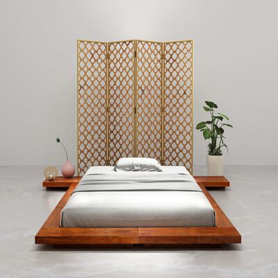 vidaXL Cadru pat futon, stil japonez, 120 x 200 cm, lemn masiv acacia