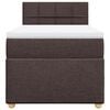 vidaXL Pat box spring cu saltea, maro &icirc;nchis, 90x200 cm, textil