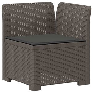 vidaXL Canapea de Grădină cu 1 Loc cu Pernă Aspect Rattan PP