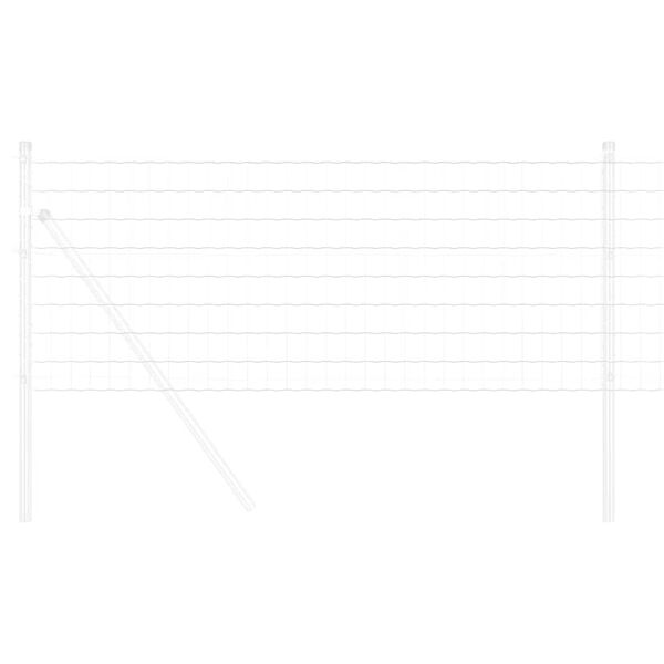 vidaXL Gard Euro Argintiu 0.8 x 10 m Metal zincat prin imersie la cald