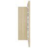 vidaXL Dulap de baie cu oglindă și LED, stejar Sonoma, 90x12x45 acril