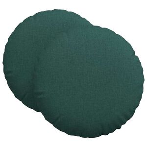 vidaXL Perne de Șezut 2 pcs Verde &icirc;nchis &Oslash;60 x 21 cm țesătură