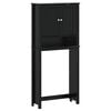 vidaXL Dulap mașină de spălat &bdquo;BERG&rdquo; negru 76x27x164,5 cm lemn masiv