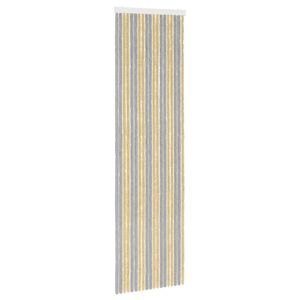 vidaXL Perdea pentru insecte din chenille Gri și Bej 56 x 200 cm