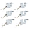 vidaXL Lacăt 6 pcs Argintiu 7,8 x 2 x 5 cm Fier