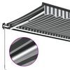 vidaXL Copertină retractabilă manual cu LED, antracit/alb, 450x300 cm
