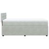 vidaXL Pat box spring cu saltea, gri deschis, 100x200 cm, catifea
