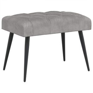 vidaXL Bancă cu butoane capitonate Gri deschis 60 x 40 x 45 cm Catifea