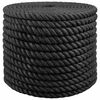 vidaXL Fr&acirc;nghie din Jute 160 mm 50 m Negru 100% jute Tossa