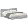 vidaXL Cadru de pat cu depozitare cu sertar Sonoma gri 180 x 200 cm