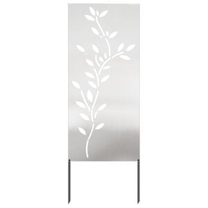 vidaXL Ecran de intimitate pentru grădină Floral Argintiu 50 x 140 cm