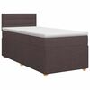 vidaXL Pat boxspring cu saltea Maro &icirc;nchis 80 x 200 cm Țesătură