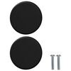 vidaXL Buton pentru dulap 2 pcs Negru 18 x 23 mm Fier