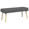 vidaXL Bancă cu tapițare canelată Gri &icirc;nchis 110 x 40 x 46 cm Țesătură