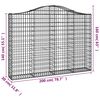 vidaXL Coșuri gabion arcuite 8 buc, 200x30x140/160cm, fier galvanizat