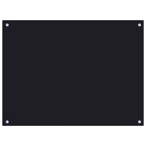 vidaXL Panou antistropi bucătărie 2 buc. negru 80x60cm sticlă securiz.