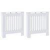 vidaXL Capac pentru radiator 2 buc. Alb 78 x 19 x 81,5cm
