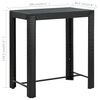 vidaXL Set mobilier bar de exterior cu perne, 7 piese, negru poliratan