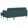 vidaXL Set de canapea 2 pcs Verde închis 173 x 131 x 67 cm țesătură