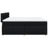 vidaXL Pat box spring cu saltea, negru, 180x200 cm, catifea