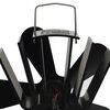 vidaXL Ventilator de sobă cu alimentare termică, 5 palete, negru