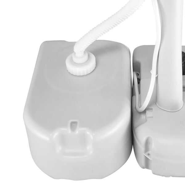 vidaXL Rezervor de apă portabil cu adaptor, gri, 24 L