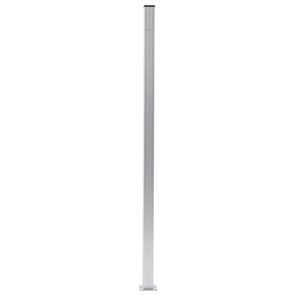 vidaXL St&acirc;lpi de gard, 2 buc., 185 cm, aluminiu